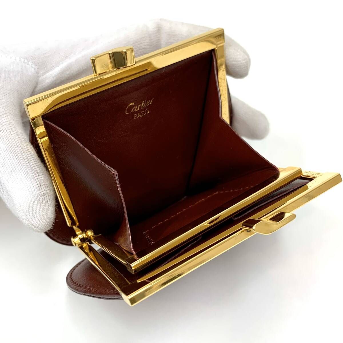 D0169 美品！格安！ Cartier カルティエ マストライン レザー がま口