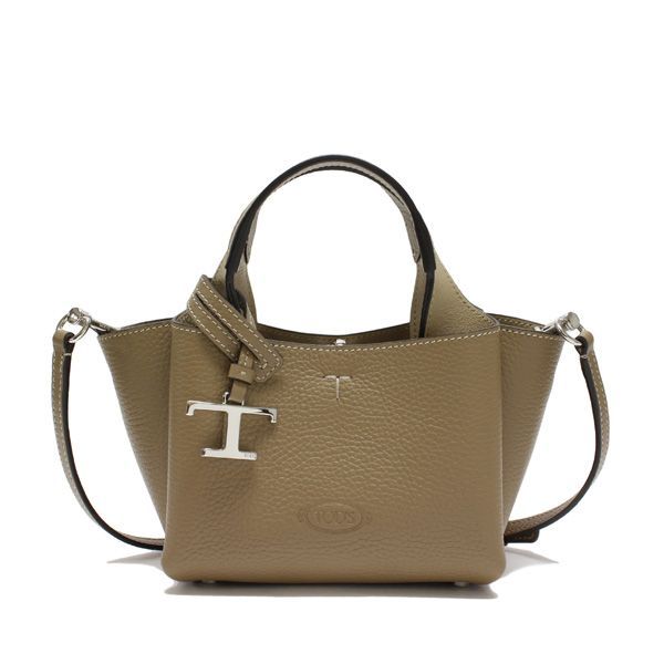◆TOD'S◆Apa スモール レザー ショルダーバッグ/Cappuccino◆ 25SS モデル トッズ TOD'S マイクロ Tタイムレス レザ