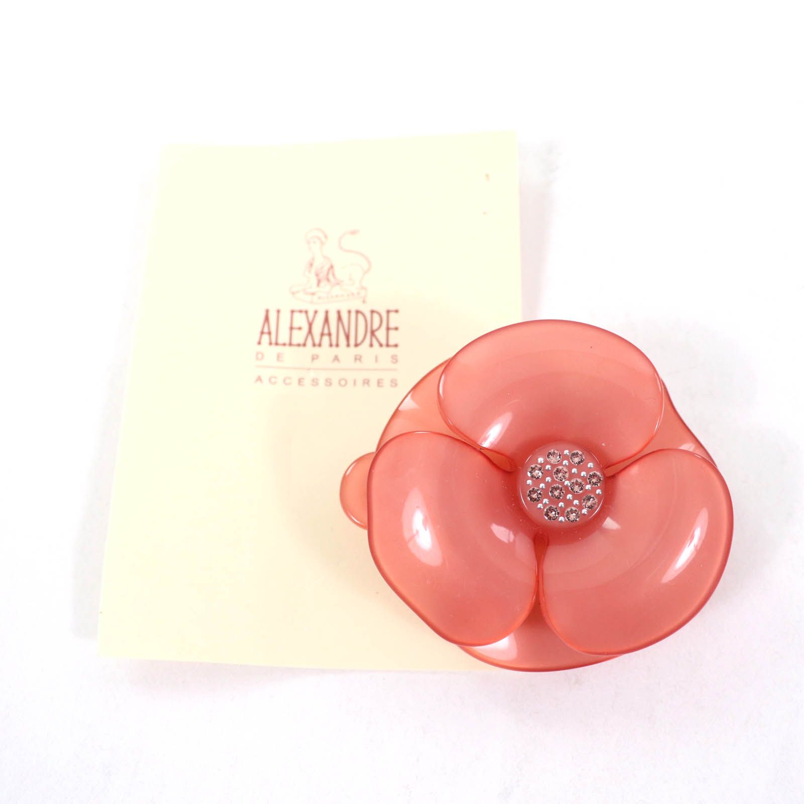 【美品】ALEXANDRE DE PARISカメリアバレッタリズレスワロフスキー アレクサンドルドゥパリ/ALEXANDRE DE PARIS バレッタ カメリア