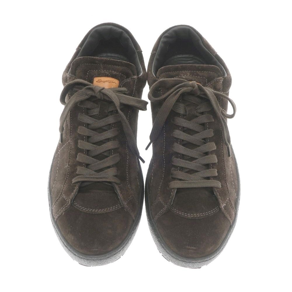 中古】サントーニ Santoni スエードレザー スニーカー ダークブラウン 