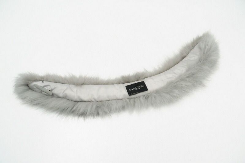 ■美品■SAGA FURS SUPERIOR サガファー フォックスファー マフラー ティペット ストール ショール 毛皮 グレー ブランド古着【中古】20230215/GM7682