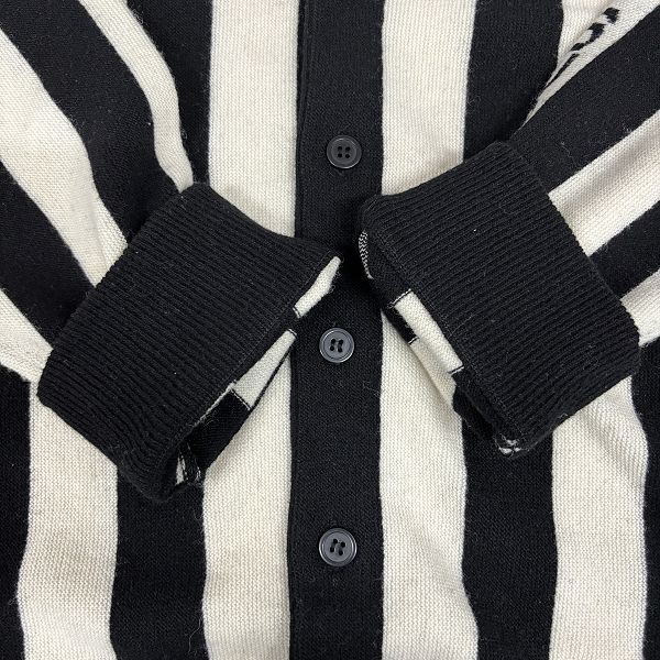【最高コラボ】シュプリーム　ラコステワッペンロゴ　ストライプカーディガン　L Supreme×LACOSTE/シュプリーム×ラコステ【19AW】Stripe Cardigan