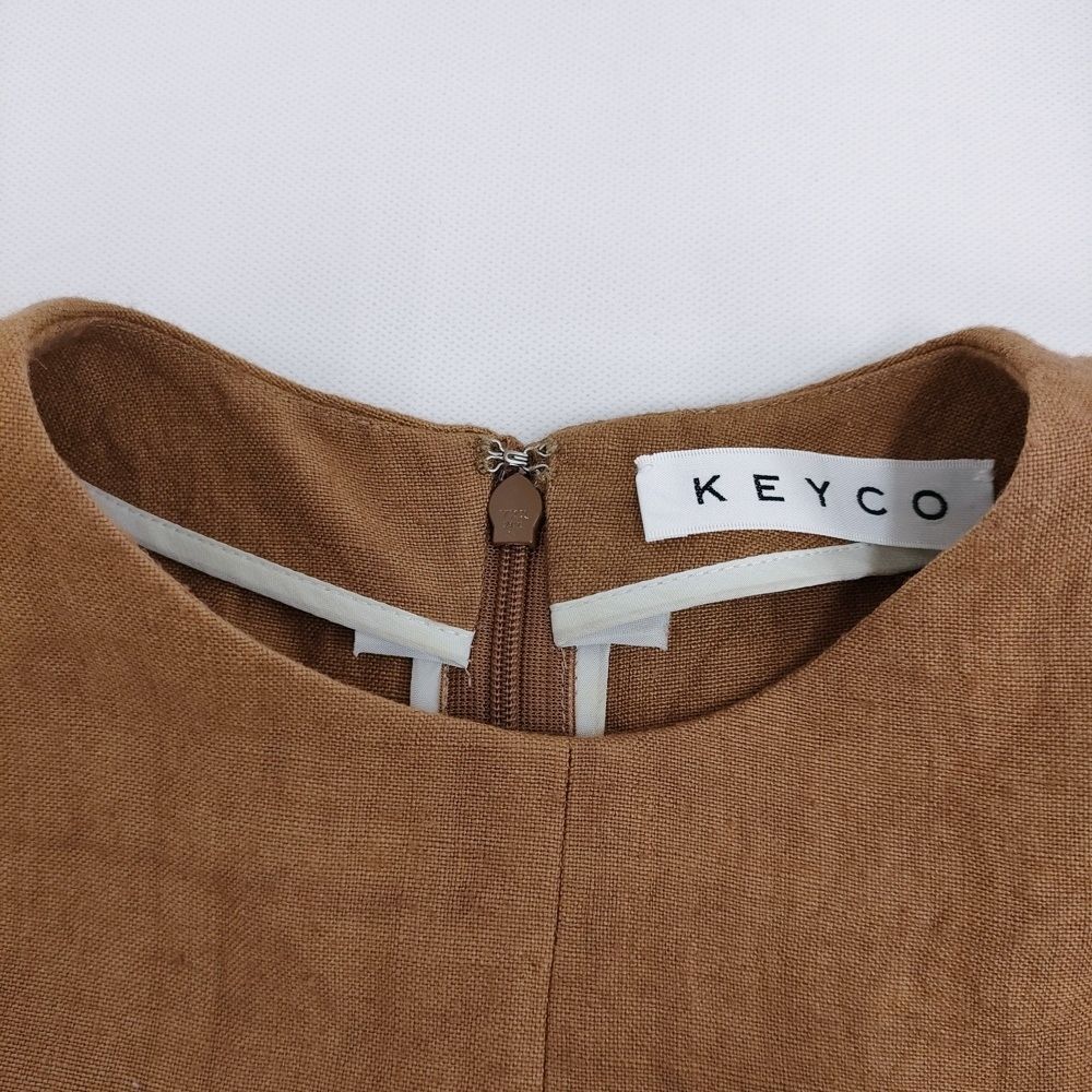 KEYCO 遠州織物 ノースリーブトップス 11816 サイズ38 リネン ブラウス