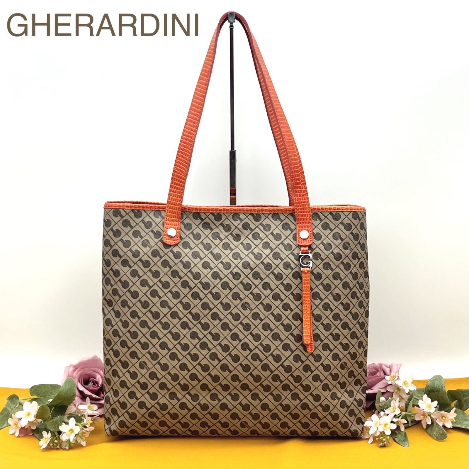 ゲラルディーニ PVC ロゴ総柄 トートバッグ A4可