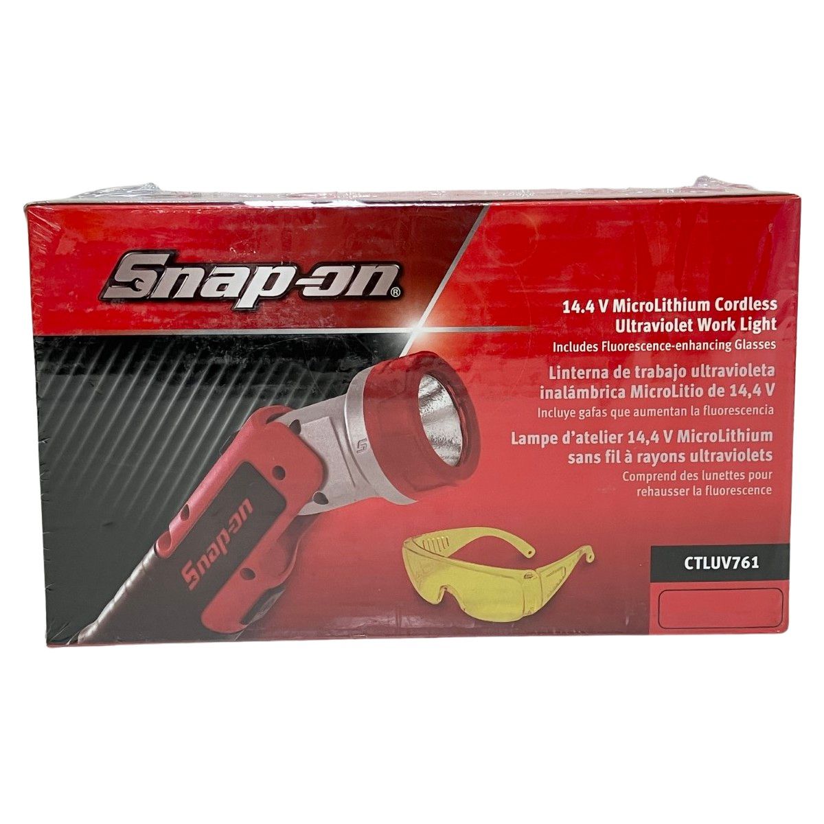 ЗЗSnap-on スナップオン 14.4V UVワークライト 保護メガネ 箱付