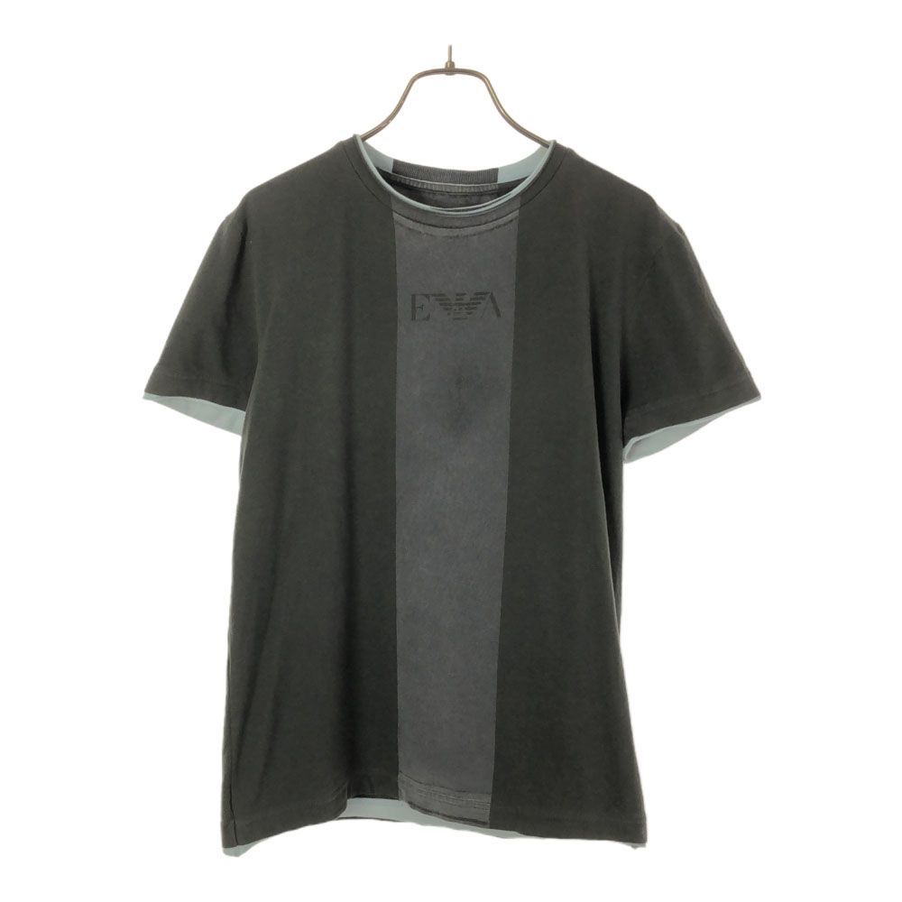 エンポリオアルマーニ イタリア製 半袖 Tシャツ M グレー系 Emporio Armani レーヤード風 メンズ 古着 【240428】 メール便可