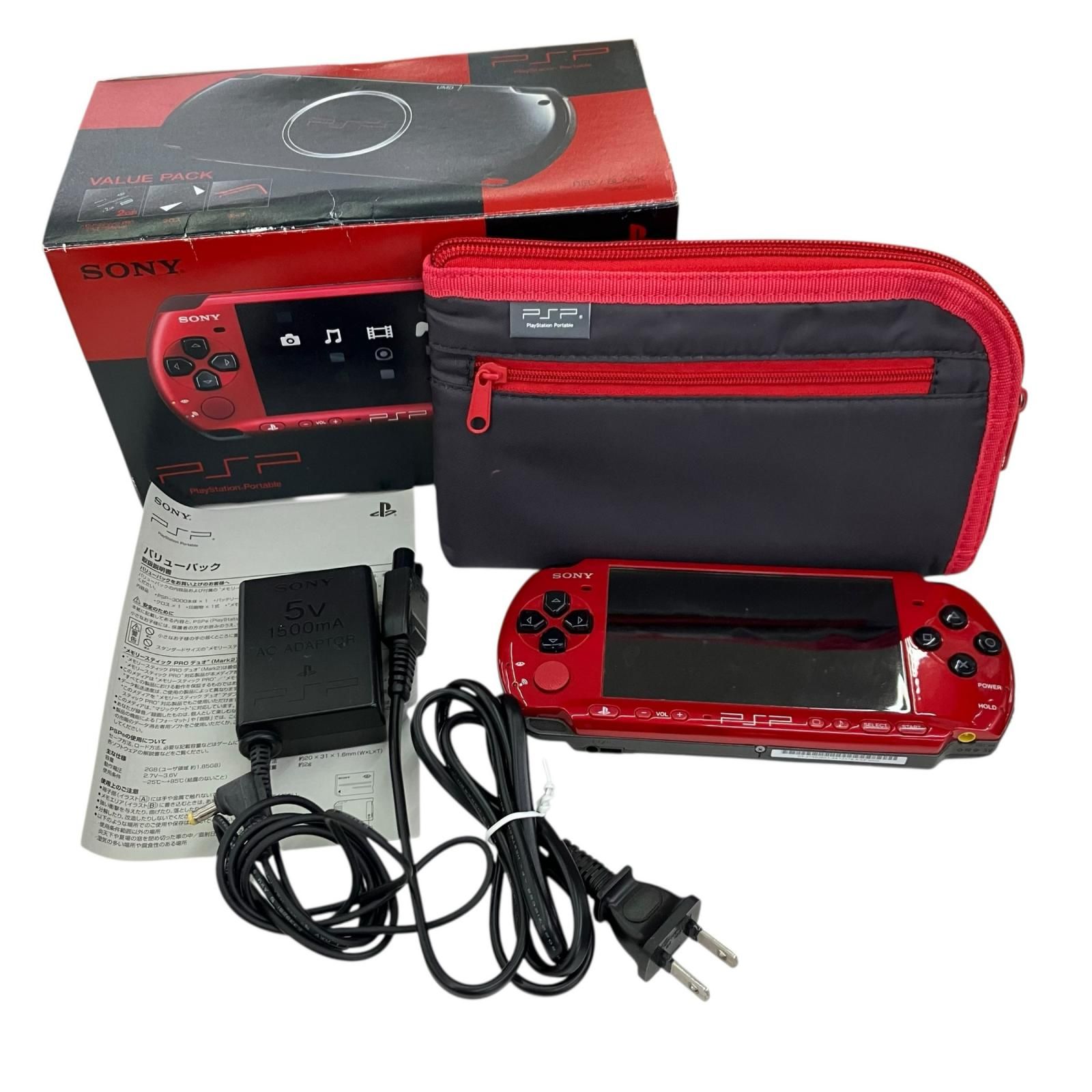 186000 現状品 PlayStation Portable バリューパック レッド
