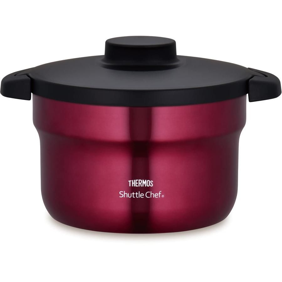 サーモス 真空保温調理器 シャトルシェフ 2.8L (3~5人用) レッド 調理鍋ふっ素コーティング加工 KBJ-3001 R
