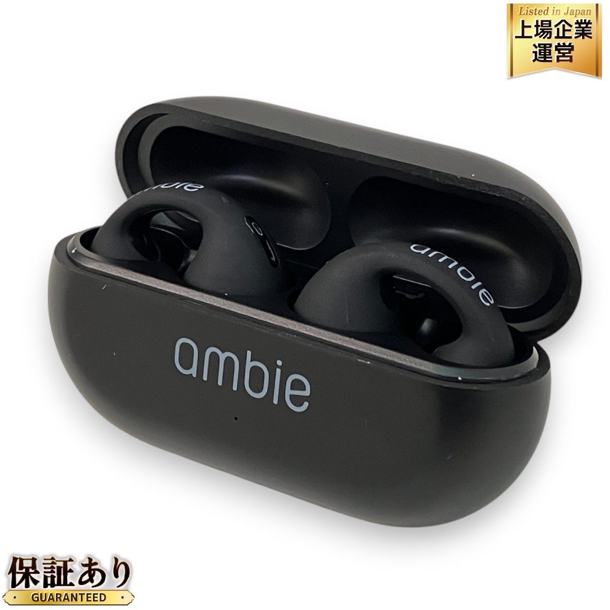 ambie sound AM-TW01 earcuffs BLACK イヤーカフ型 ワイヤレスイヤホン オーディオ機器 アンビー 中古  Z9442085 - メルカリ