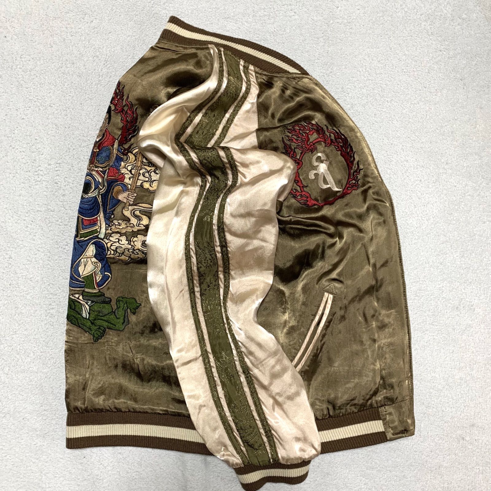 百花繚乱 スカジャン スーベニアジャケット リバーシブル 刺繍 和柄