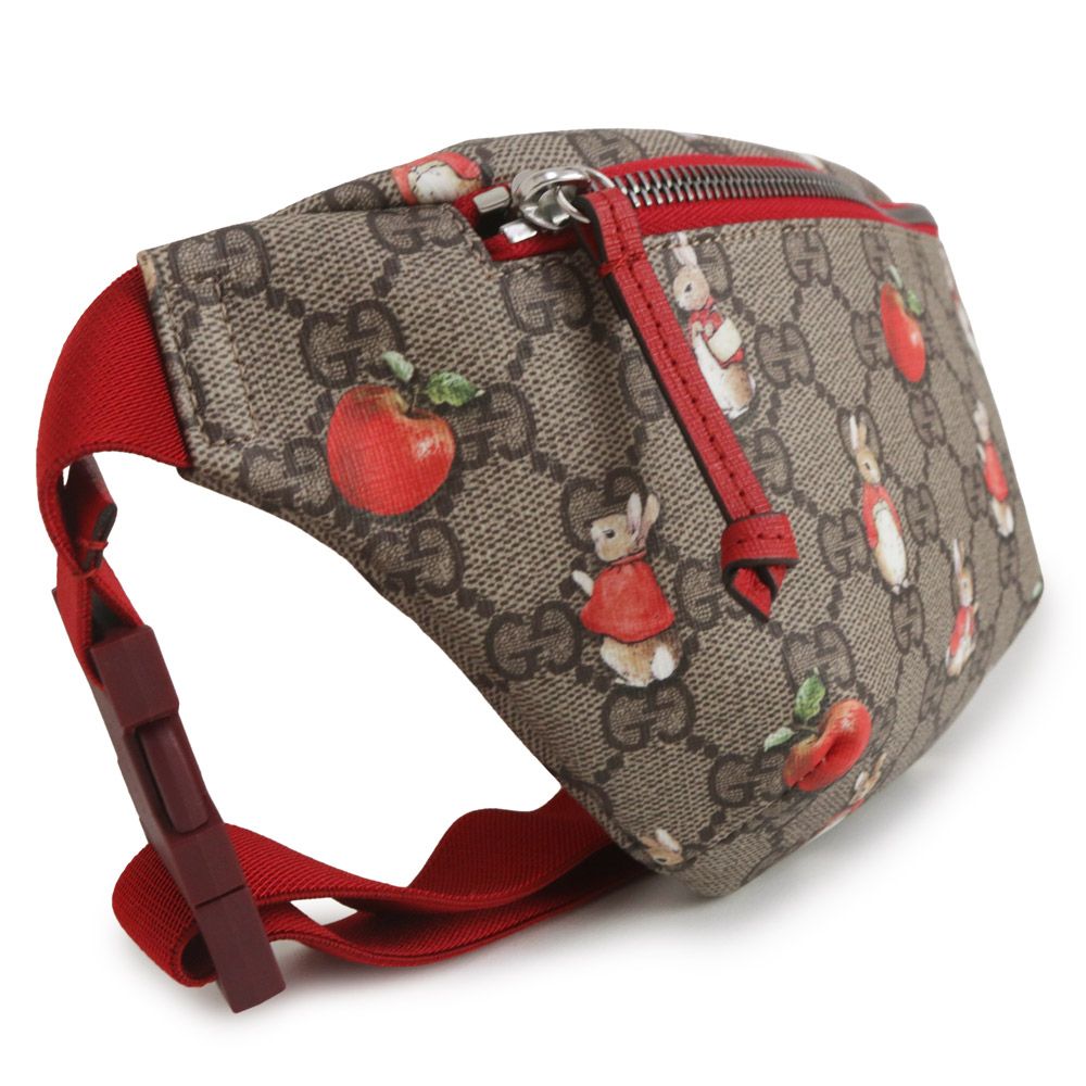 GUCCI ボディバッグ ウサギとリンゴ柄グッチ チルドレンズ ベルトバッグ新品 GUCCI ボディバッグ ウサギとリンゴ柄グッチ チルドレンズ ベルト