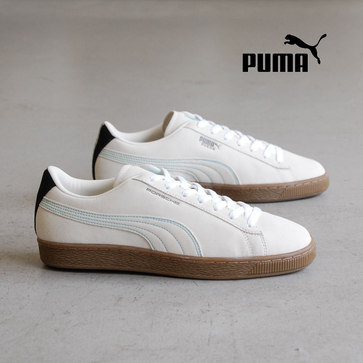 PUMA Porsche Legacy Suede Ivory Glow/Gum プーマ ポルシェ レガシー 