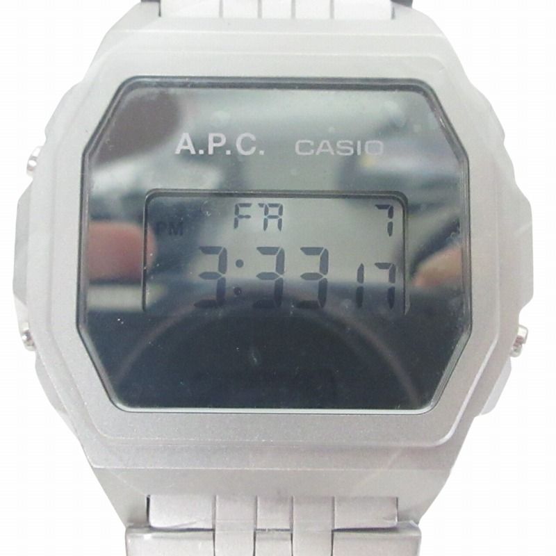 カシオ アーペーセー CASIO A.P.C. デジタル腕時計 シルバー CASIO A.P.C. デジタル腕時計ウォッチ シルバー アーペーセー