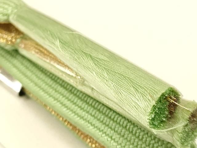 理論的な 平和屋着物●和装小物 帯締め 帯揚げセット 草花文 暈し染め 金糸 金彩 正絹 AAAY7096ay