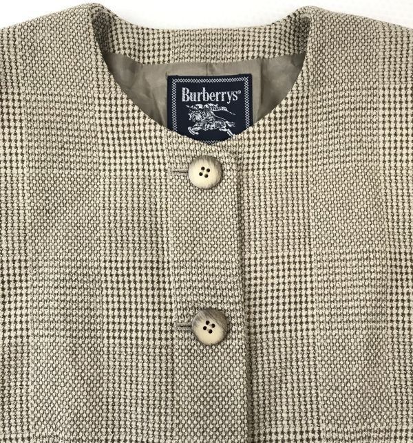 BURBERRY - 80s-90sビンテージ★BURBERRYS★ブレザー/チェスターコート/アウター【レディースXS/5/ベージュ】テーラードジャケット◆BG627 80s-90sビンテージ☆BURBERRYS☆ブレザー/チェスターコート