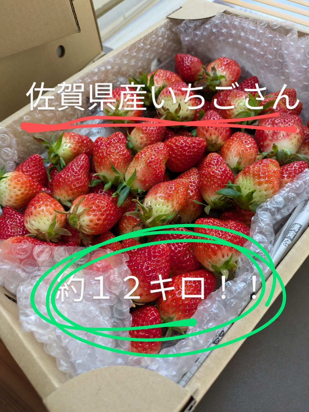 新鮮佐賀県産いちごさん 約12キロ