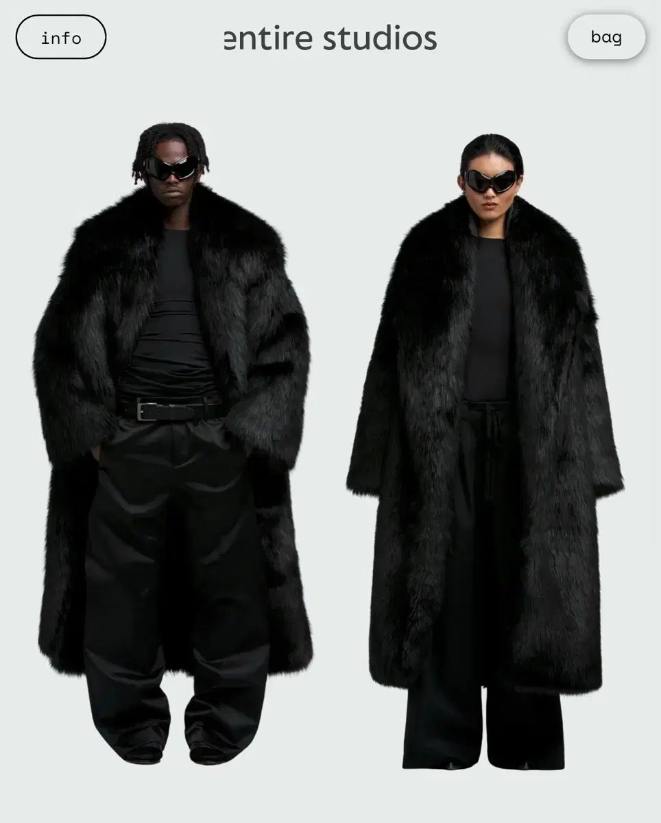 L ） 全体 スタジオ バスト ファー コート 黒 vast fur coat