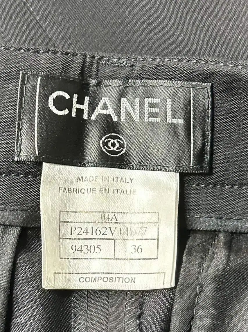 CHANEL　シルクパンツ パンツ - シルク タフタ、ホワイト — ファッション | CHANEL