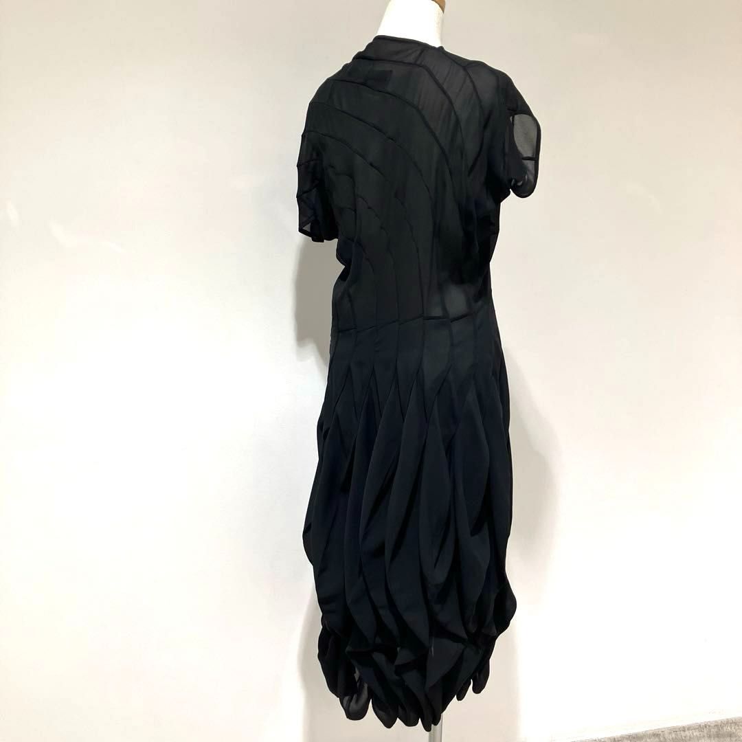 ジュンヤワタナベ　コム・デ・ギャルソン　黒半半袖カットソー ジュンヤワタナベ コムデギャルソン ブラックメッシュ シアー