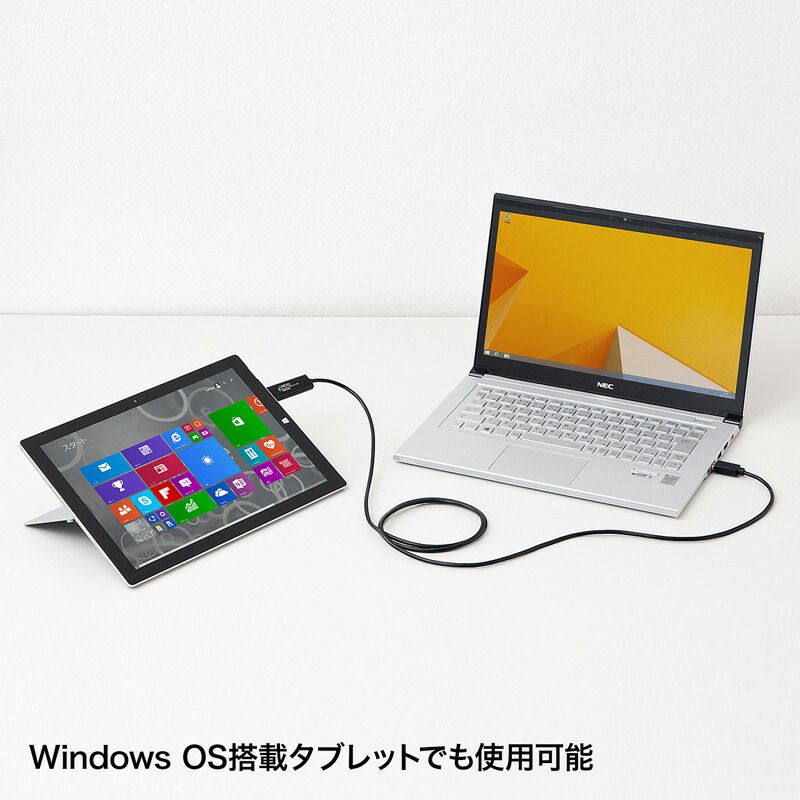 サンワサプライ ドラッグ&ドロップ対応USB3.0リンクケーブル Mac 