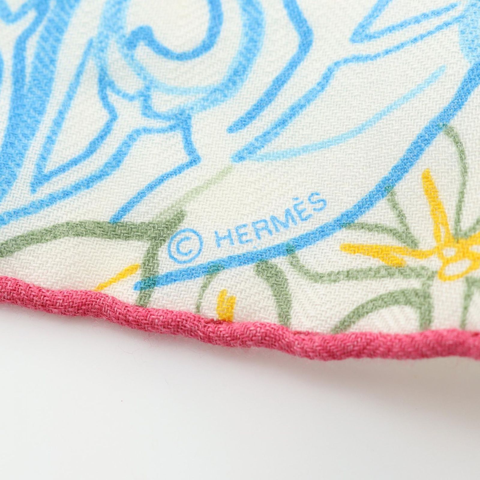HERMES エルメス トライアングルジェアン Flamingo Party