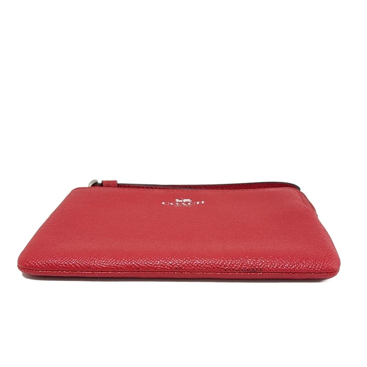 【未使用】コーチ ポーチ　コーナージップリストレット チェリー　PVC 未使用】コーチ ポーチ コーナージップリストレット チェリー PVC