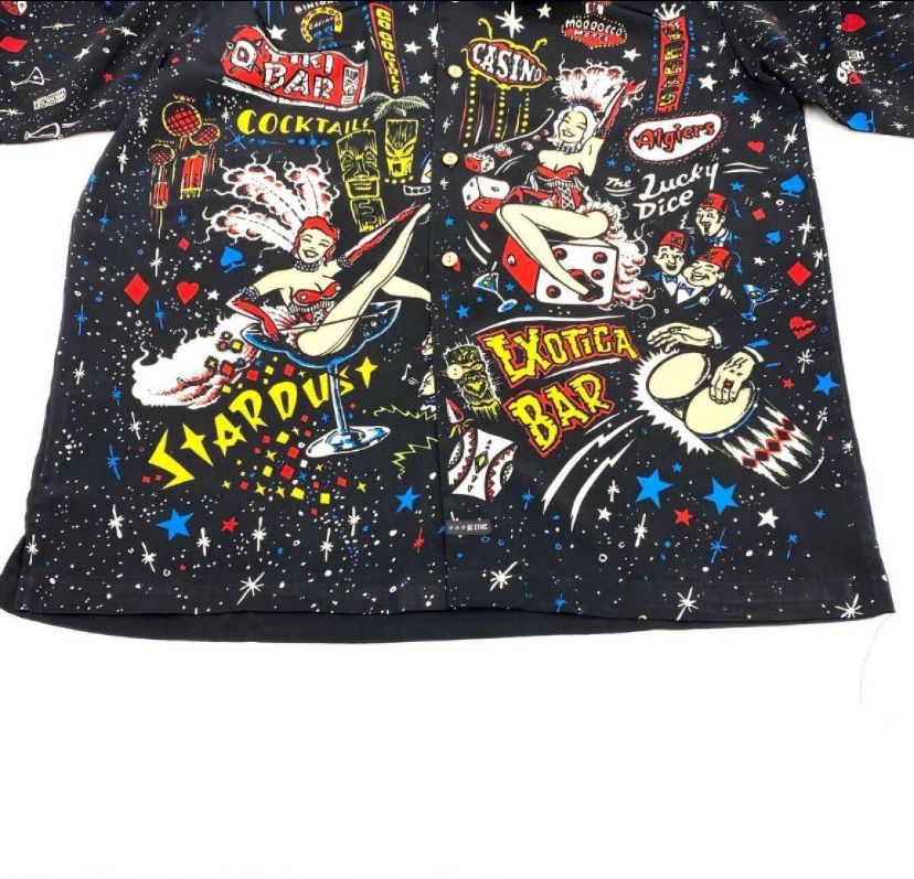 LA ROCKA ラロッカ シャツ 半袖 ボーリングシャツ M ジョンソン