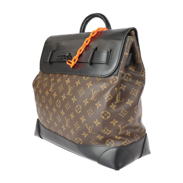 LOUIS VUITTON ルイ ヴィトン スティーマー PM ショルダーバッグ M44473 PVC レザー ブラウン ブラック モノグラム  ソーラレイ 2WAY ハンドバッグ ビトン 【本物保証】