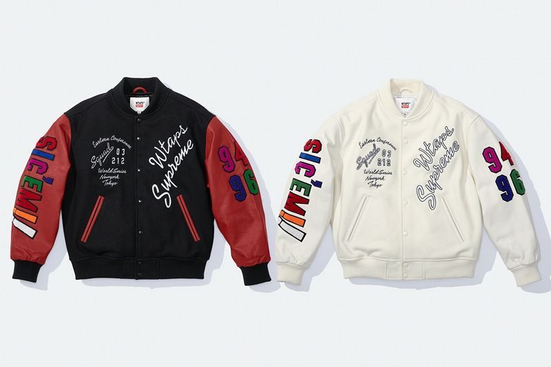 supreme wtaps varsity jacket M whiteメンズ