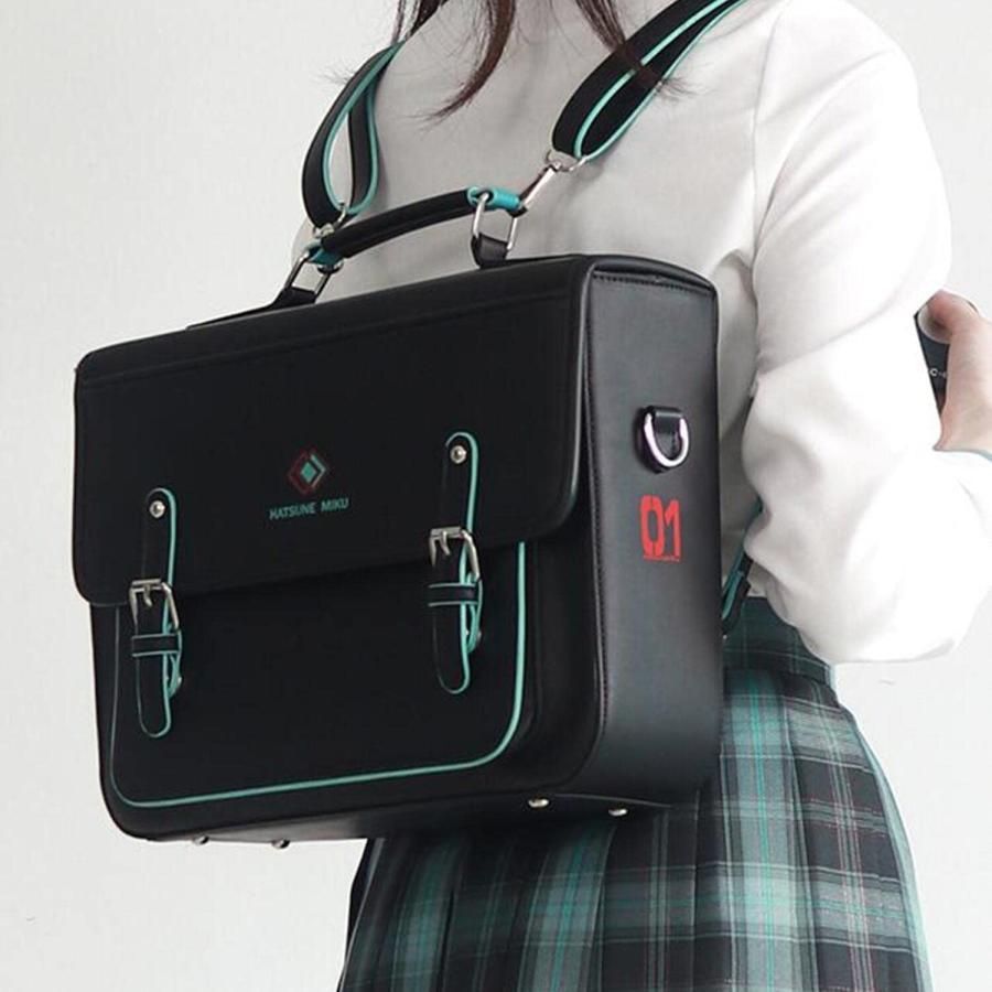 初音ミク ショルダー MIKU はつね みく ユニフォーム 封筒の包 コスプレ小物 道具 PUレザー 防水 手提げ 肩掛け