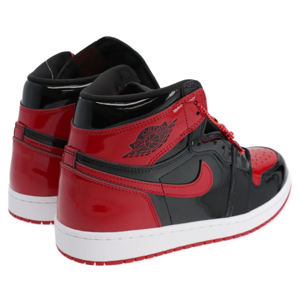 NIKE (ナイキ) AIR JORDAN 1 High OG Patent Bred エアジョーダン1 ハイカットスニーカー パテント ブレッド  ブラック/レッド US9/27cm 555088-063 - メルカリ