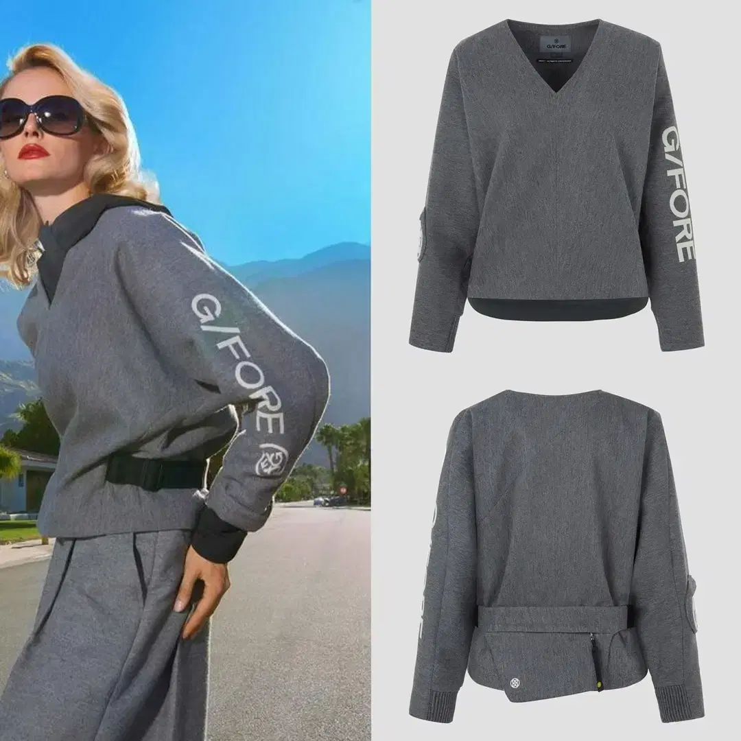 人気 レディースゴルフウェア G FORE Vネックニット 3 ヨサンの007