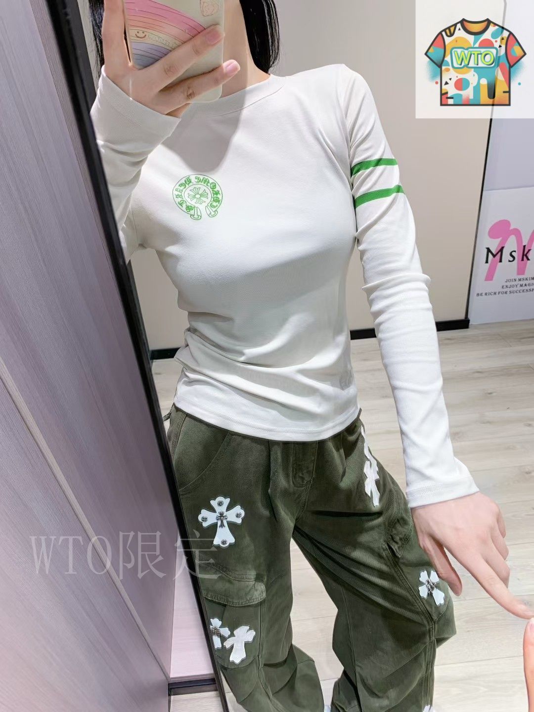 Chrome Hearts エンジェルプリント長袖カットソー Chrome Hearts エンジェルプリント長袖カットソー