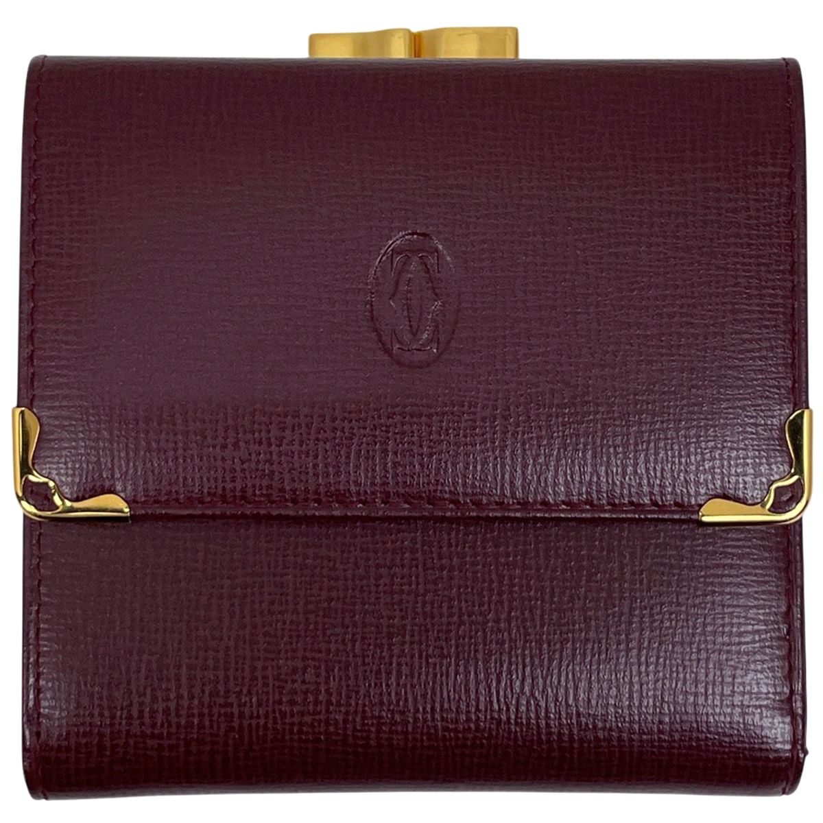 カルティエ CARTIER マストライン 三つ折り財布 がま口 三つ折り財布