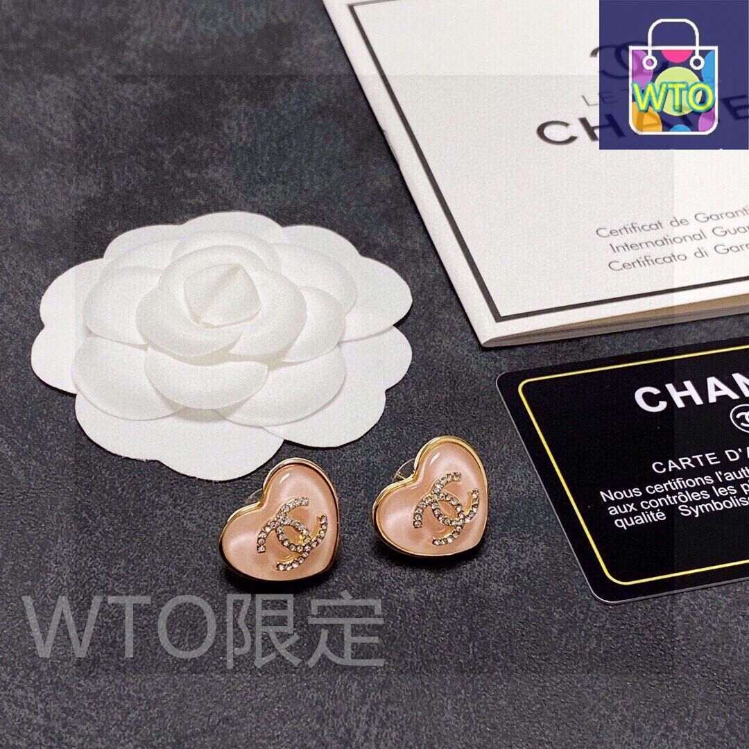 CHANEL ダブルC クラシックピアス ハートハート型ピアス ピンク CHANEL ダブルC クラシックピアス ハートハート型ピアス ピンク
