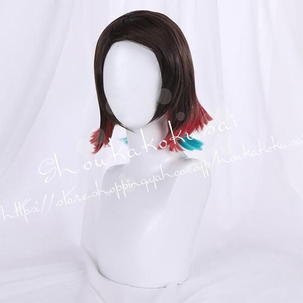 コスプレウィッグ 鬼滅の刃 風十二鬼月下弦之一 魘夢 WIG耐熱