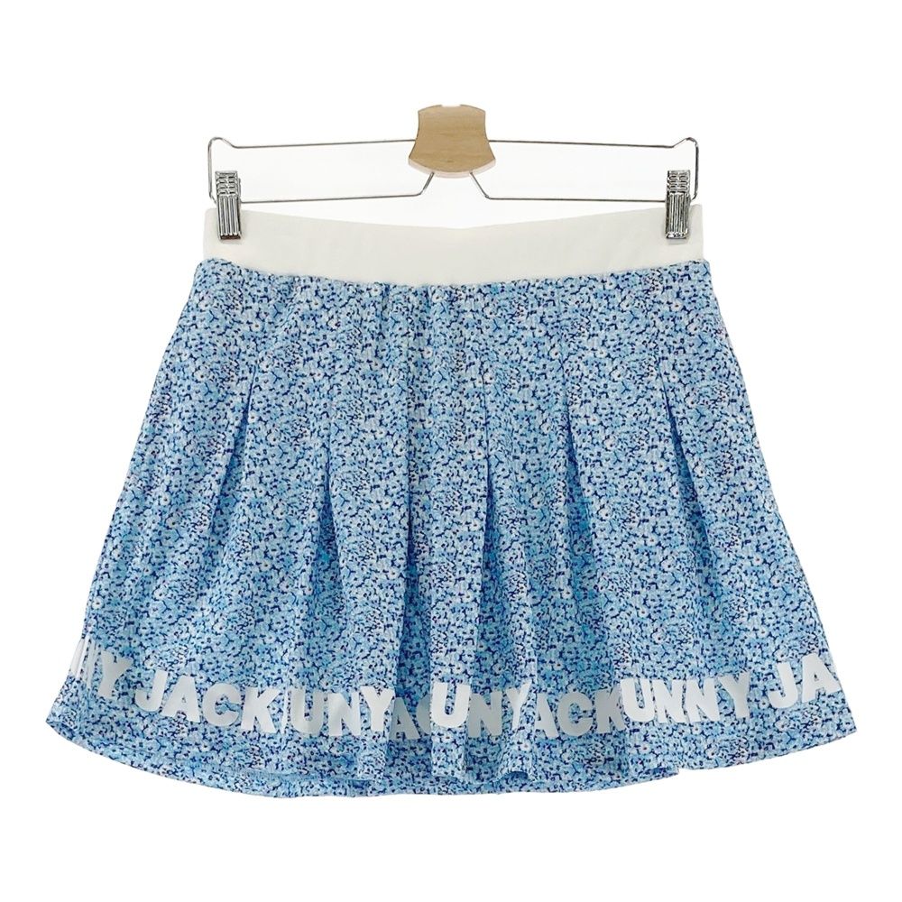 サイズ 2 JACK BUNNY ジャックバニー インナー付きスカート 総柄 ブルー系 240101452452 ゴルフウェア レディース ストスト
