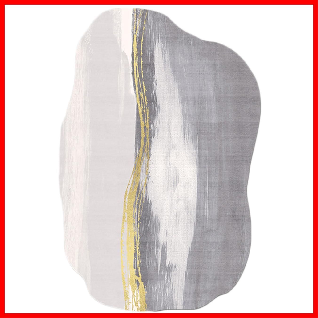 春夏秋冬 オールシーズン 滑り止め付き 平坦の表面 短絨 グレー ラグ ラグ 洗える カーペット ラグマット 北欧 楕円形 灰 おしゃれ MARWIL-DEMENAGEMENTS_CH