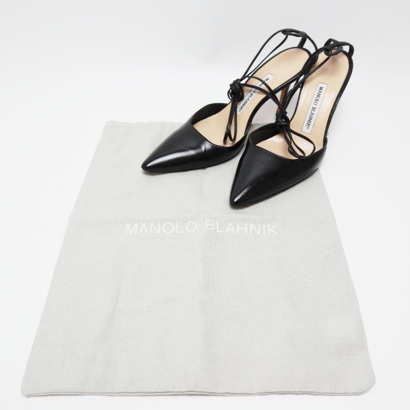 M05-k102 MANOLO BLAHNIK マノロブラニク ポインテッドトゥ アンクル  