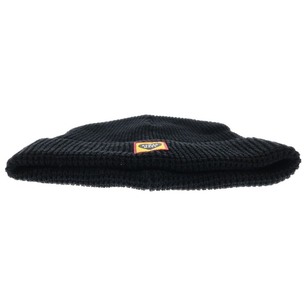 BLACK ワッフルコットンビーニー
