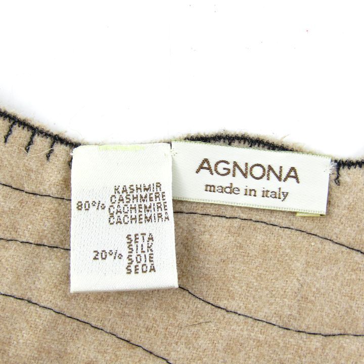 AGNONA アニオナ ストール 花柄 カシミヤ/シルク イタリア製 ベージュ AGNONA アニオナ ストール 花柄 カシミヤ/シルク イタリア製