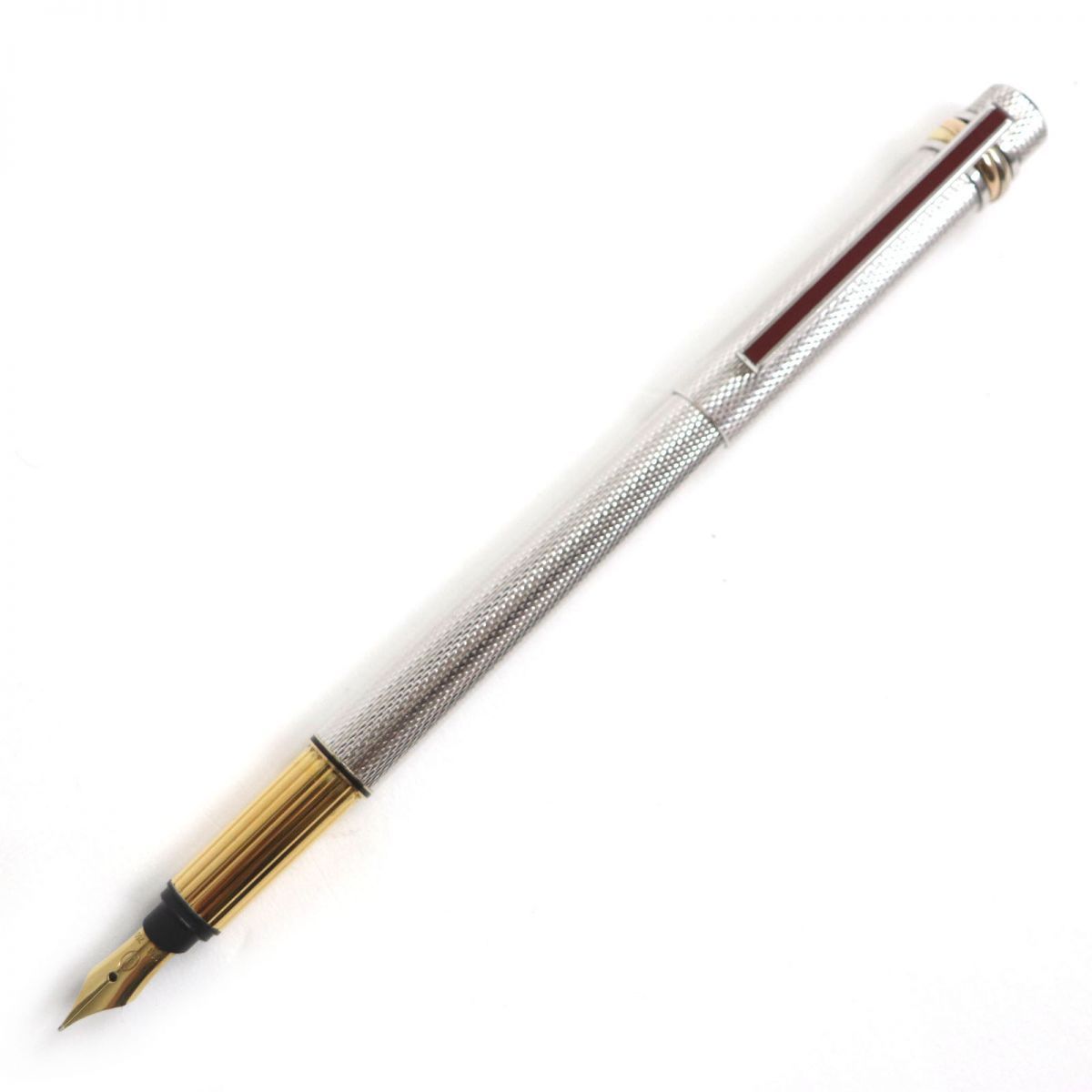 Cartier カルティエ トリニティ 万年筆 シルバー Cartier カルティエ 万年筆 トリニティ キャップ式 インク ペン