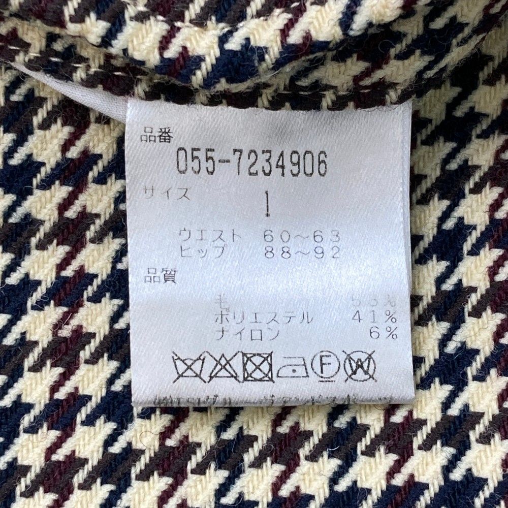 サイズ：1 PEARLY GATES パーリーゲイツ ウール混 スカート 千鳥