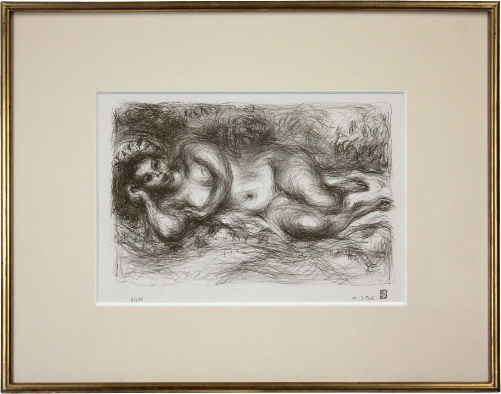 伊藤清永 「裸婦」 リトグラフ 版画 絵画 伊藤清永 「裸婦」 リトグラフ 版画 絵画 - メルカリ