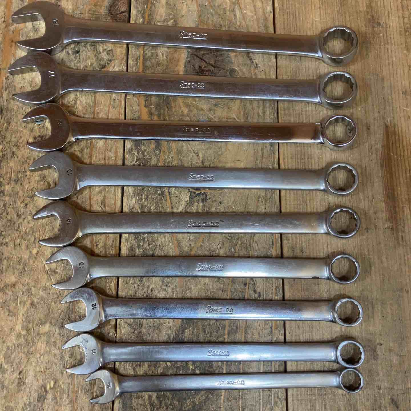 スナップオン Snap-on 旧ロゴ コンビネーションレンチセット OEXM100-180 計9点 所沢店