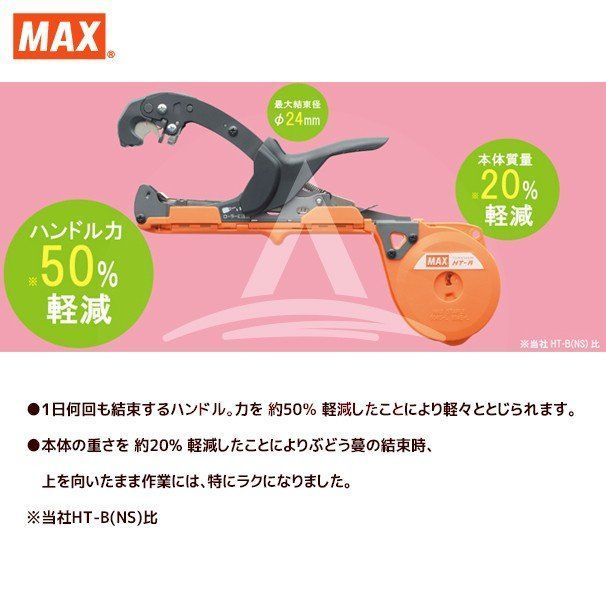 TAPE200-L ぶどう キーウィ MAX マックス 園芸用結束機 楽らくテープナー スリムモデル HT-RS 替刃 2枚 テープ10巻 ステープナー STEELWINDOWSANDDOORS_COM