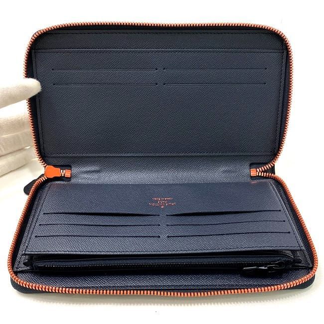 【極美品】ルイヴィトン　ジッピーオーガナイザー　長財布　オンブレ　ネイビー 極美品】ルイヴィトン ジッピーオーガナイザー 長財布 オンブレ