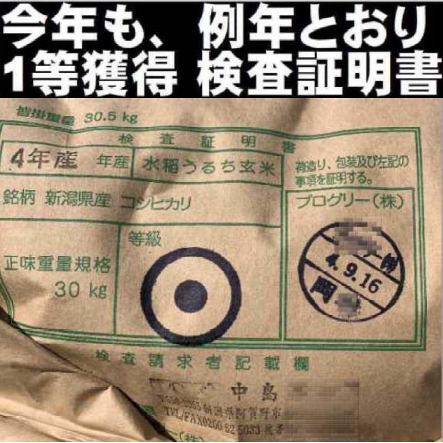 新米・令和5年産玄米新潟新之助 30kg（10kg×3）精米無料☆農家直送16-