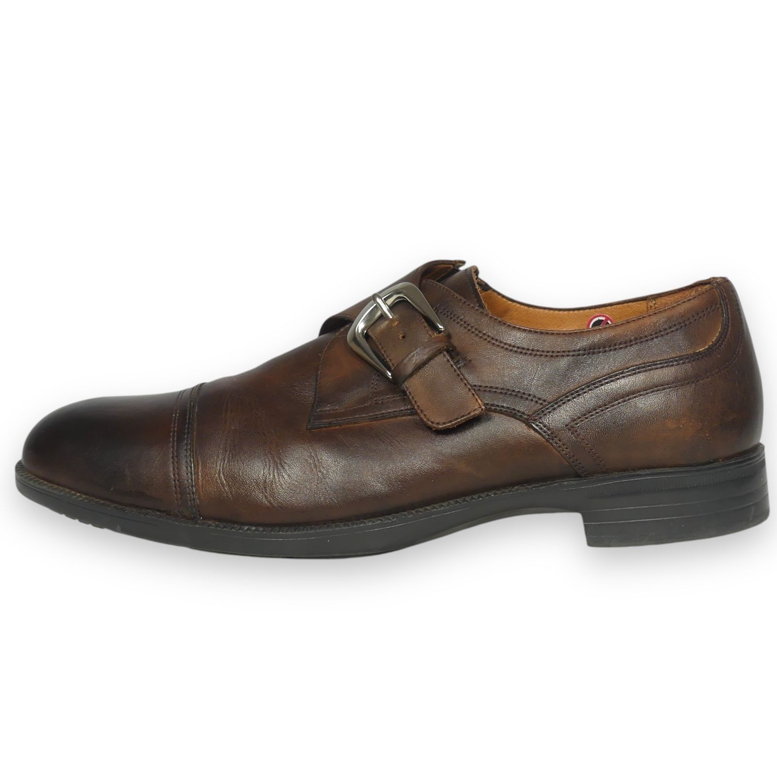 HAWKINS ホーキンス モンクストラップ 26.5 本革 8.5 茶 ストレート 