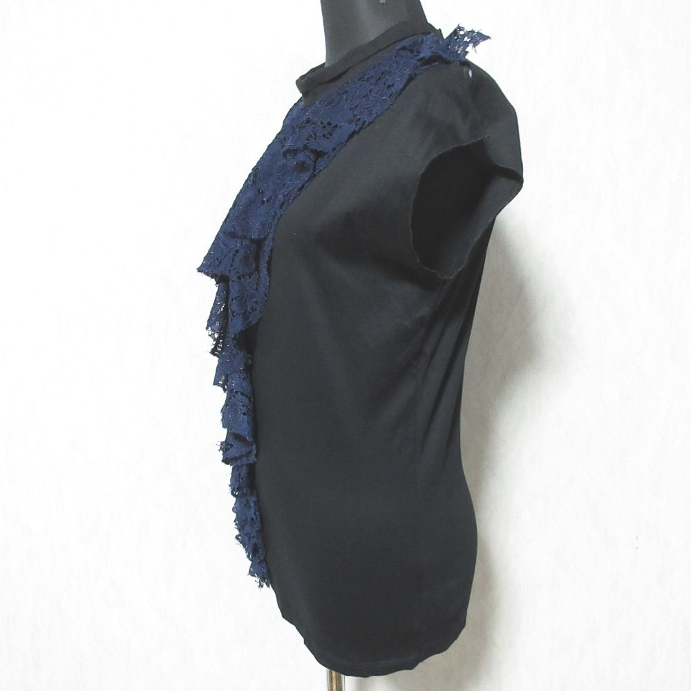 美品 LANVIN COLLECTION ランバンコレクション レースフリル